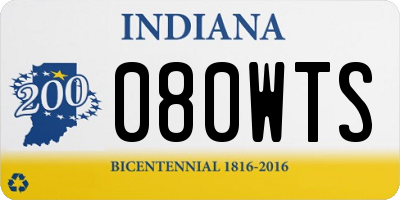 IN license plate 080WTS