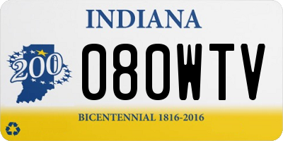 IN license plate 080WTV