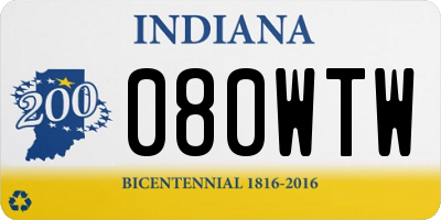 IN license plate 080WTW
