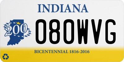 IN license plate 080WVG