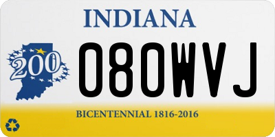 IN license plate 080WVJ