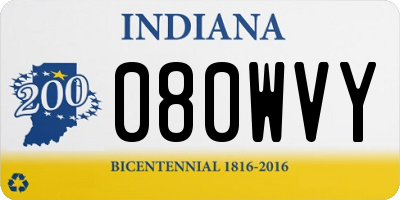 IN license plate 080WVY