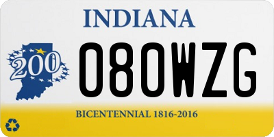 IN license plate 080WZG