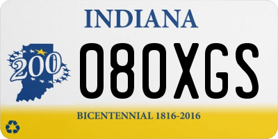 IN license plate 080XGS