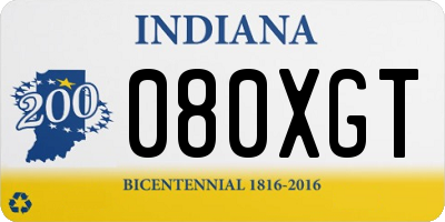 IN license plate 080XGT