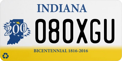 IN license plate 080XGU