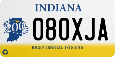 IN license plate 080XJA