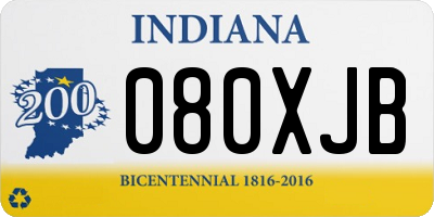 IN license plate 080XJB