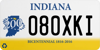IN license plate 080XKI