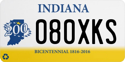 IN license plate 080XKS