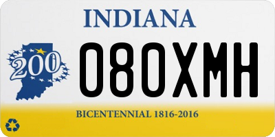 IN license plate 080XMH