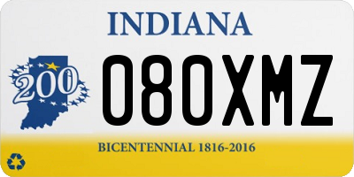 IN license plate 080XMZ