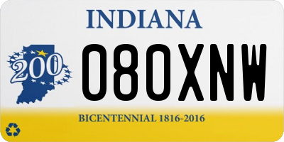 IN license plate 080XNW