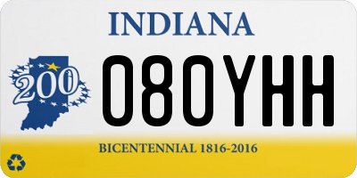 IN license plate 080YHH