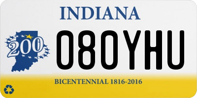 IN license plate 080YHU