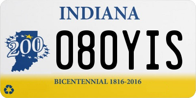 IN license plate 080YIS