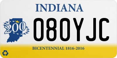 IN license plate 080YJC