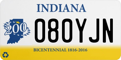 IN license plate 080YJN