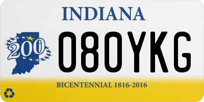 IN license plate 080YKG