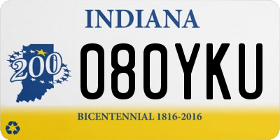 IN license plate 080YKU