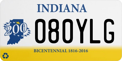 IN license plate 080YLG