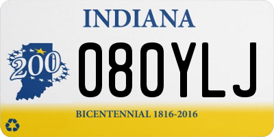 IN license plate 080YLJ