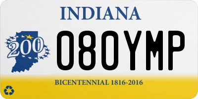 IN license plate 080YMP