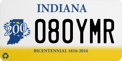 IN license plate 080YMR