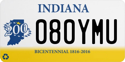 IN license plate 080YMU
