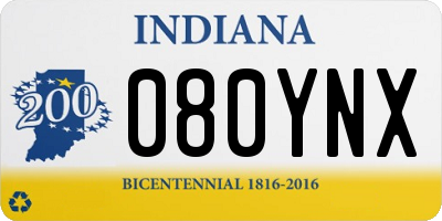 IN license plate 080YNX