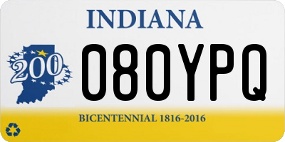 IN license plate 080YPQ