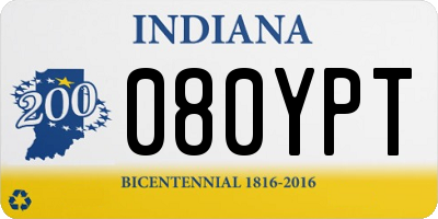 IN license plate 080YPT