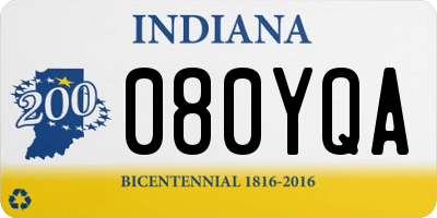 IN license plate 080YQA