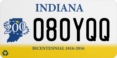 IN license plate 080YQQ
