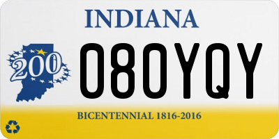 IN license plate 080YQY