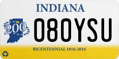 IN license plate 080YSU