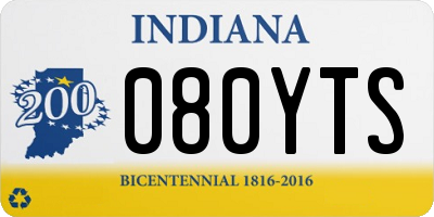 IN license plate 080YTS