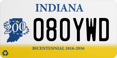 IN license plate 080YWD