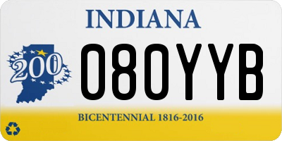 IN license plate 080YYB