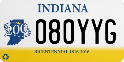 IN license plate 080YYG