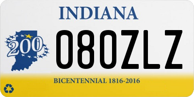 IN license plate 080ZLZ