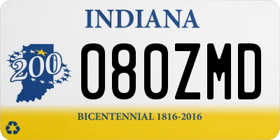 IN license plate 080ZMD