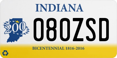 IN license plate 080ZSD