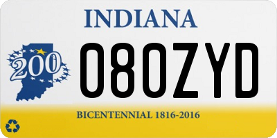IN license plate 080ZYD