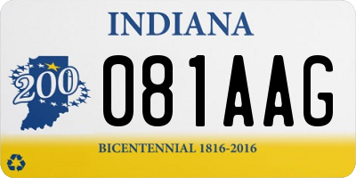 IN license plate 081AAG