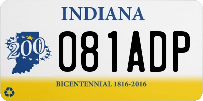 IN license plate 081ADP