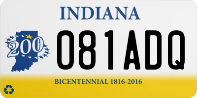 IN license plate 081ADQ
