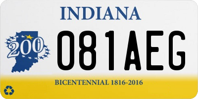 IN license plate 081AEG