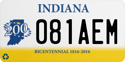 IN license plate 081AEM
