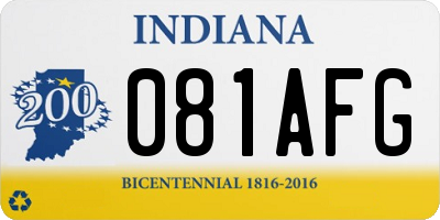 IN license plate 081AFG